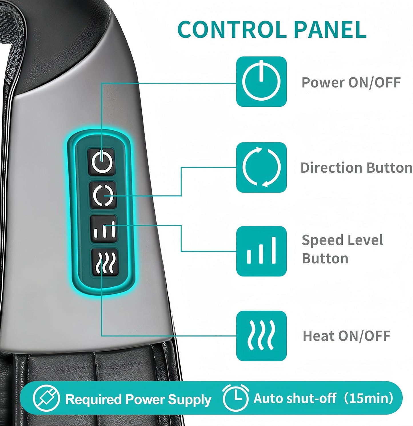 Heated Neck, Shoulder, and Back Massager - TrendyShopy