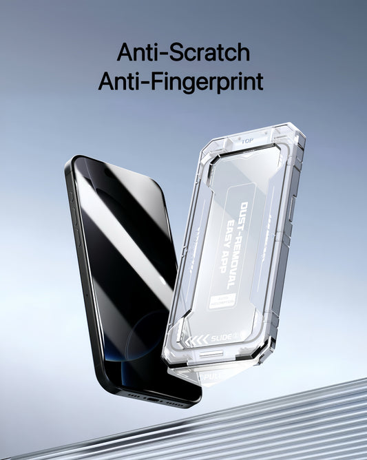 SmoothShield 2 Packs – Tempered Glass Screen Protector with Anti-Scratch Anti-Fingerprint Privacy & Auto Dust-Free Install - TrendyShopy