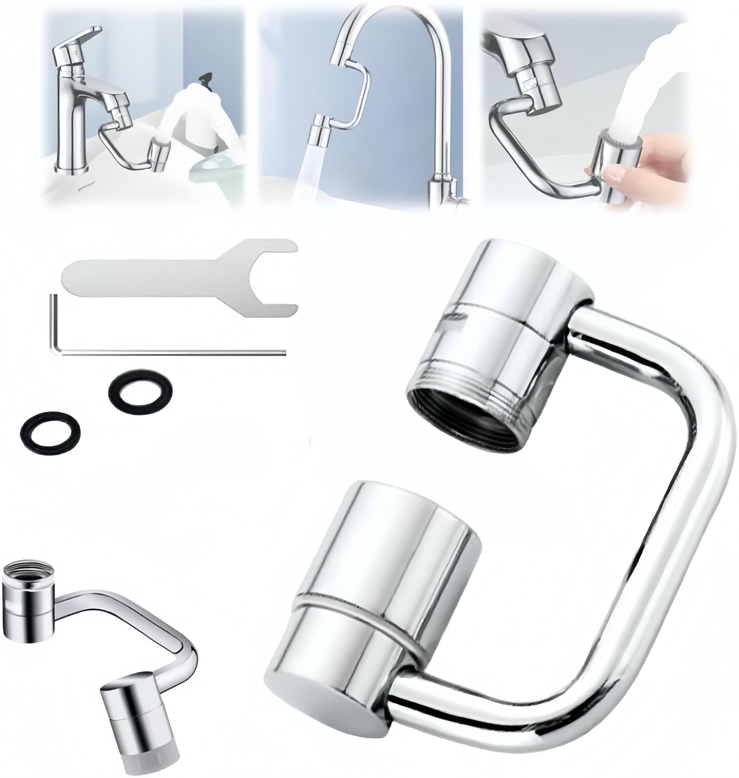 FlexiFlow 1080° Rotating Faucet Extender - TrendyShopy