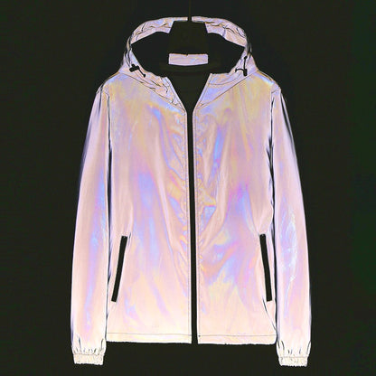Chromashift Reflective Windbreaker – Daily Wear, Night Runs, Rides & Color-Shifting - TrendyShopy