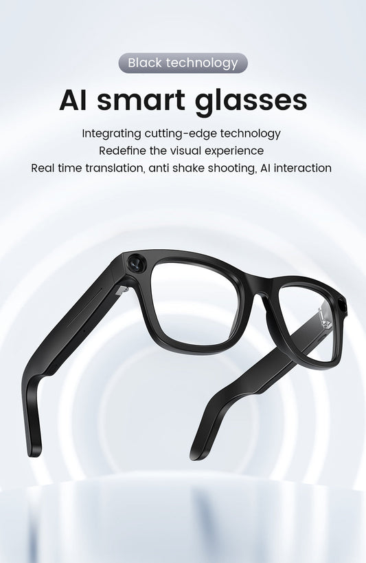 CyanVue AI Smart Glasses – 8MP Camera Glasses with Music & Call Features - TrendyShopy
