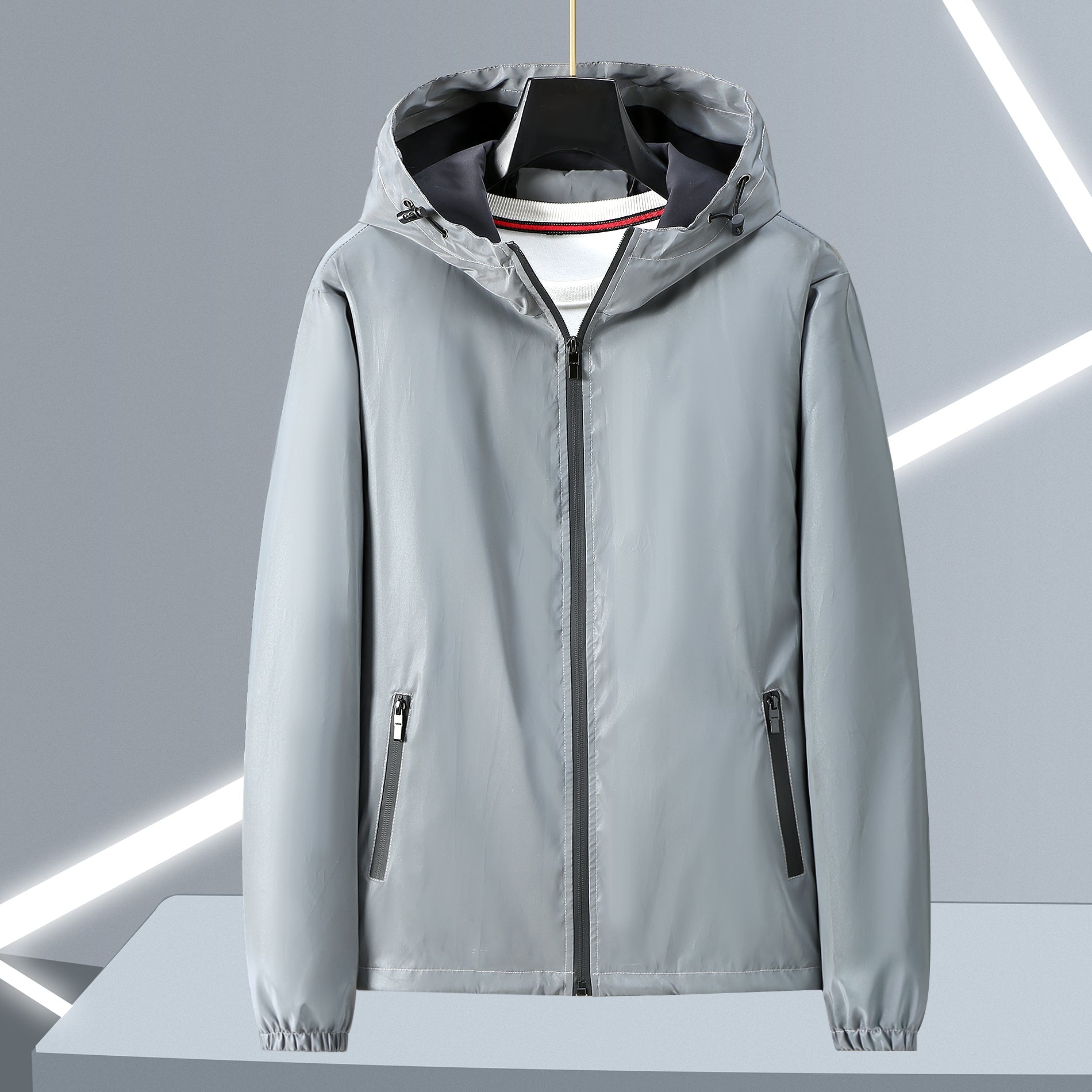 Chromashift Reflective Windbreaker – Daily Wear, Night Runs, Rides & Color-Shifting - TrendyShopy