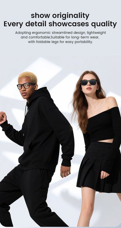 CyanVue AI Smart Glasses – 8MP Camera Glasses with Music & Call Features - TrendyShopy