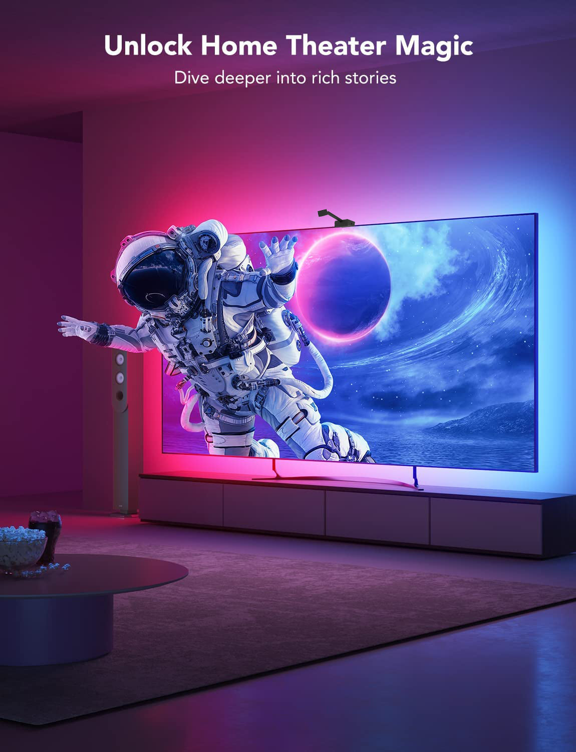GlowSync™ HD – Smart LED TV Backlight Strip with Real-Time Screen Sync (50–65” TVs Only) - TrendyShopy