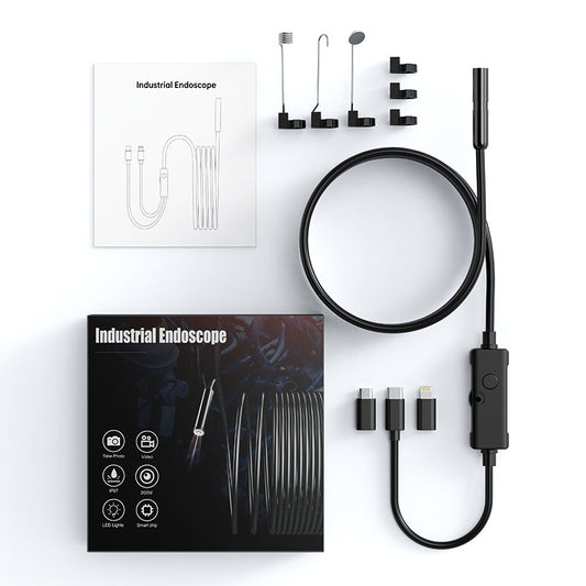 FlexScope Pro – Plug & View Inspection Cam with 5M Bendable Cable and Swappable Tool Tips - TrendyShopy