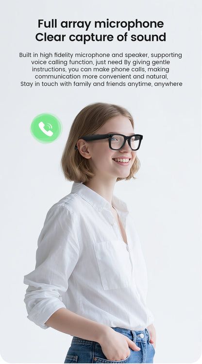 CyanVue AI Smart Glasses – 8MP Camera Glasses with Music & Call Features - TrendyShopy