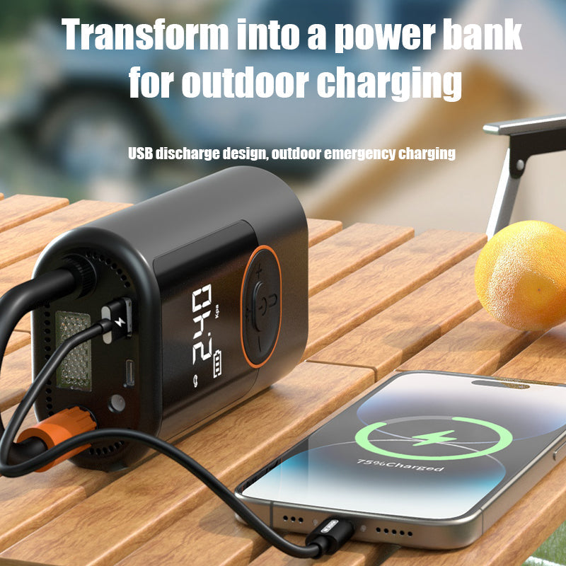 AirCore S1 – Smart Portable Tire Inflator | Wireless + Wired + Power Bank - TrendyShopy