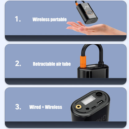 AirCore S1 – Smart Portable Tire Inflator | Wireless + Wired + Power Bank - TrendyShopy