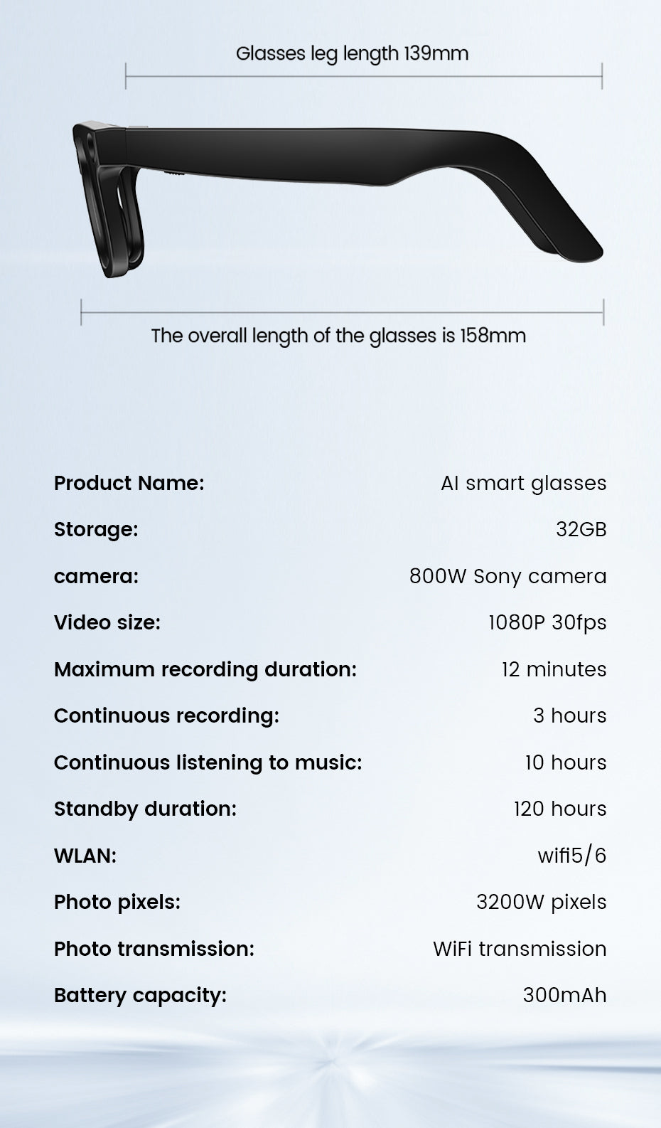 CyanVue AI Smart Glasses – 8MP Camera Glasses with Music & Call Features - TrendyShopy