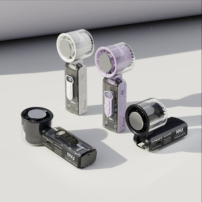 IceRush Turbo – Handheld Fan with Instant Cooling Plate & LED Light - TrendyShopy