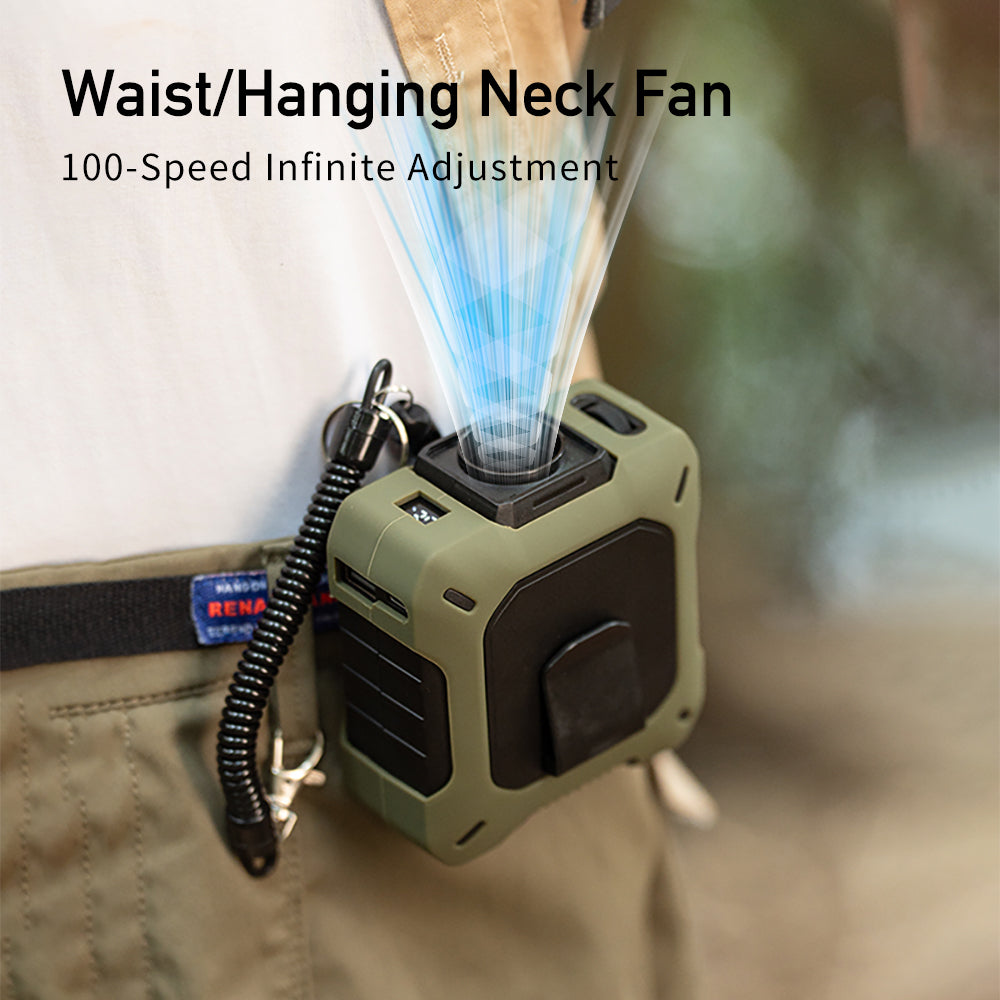 CoolBelt Pro – Wearable Waist Fan & Power Bank with Desktop Stand - TrendyShopy