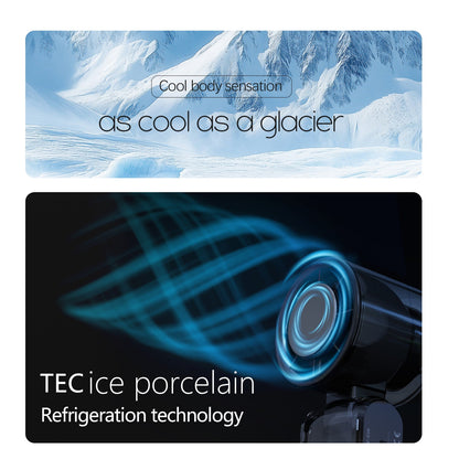 IceRush Turbo – Handheld Fan with Instant Cooling Plate & LED Light - TrendyShopy