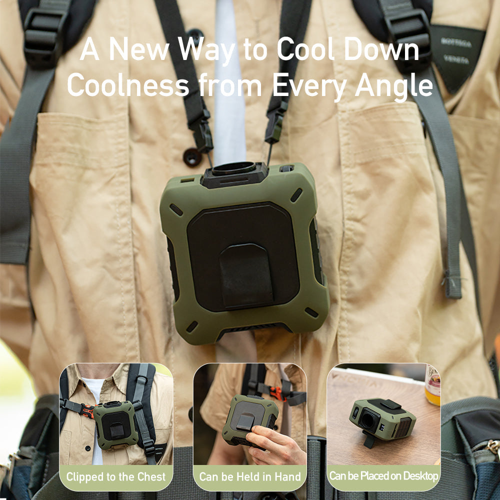 CoolBelt Pro – Wearable Waist Fan & Power Bank with Desktop Stand - TrendyShopy