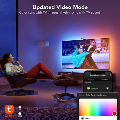 GlowSync™ HD – Smart LED TV Backlight Strip with Real-Time Screen Sync (50–65” TVs Only) - TrendyShopy