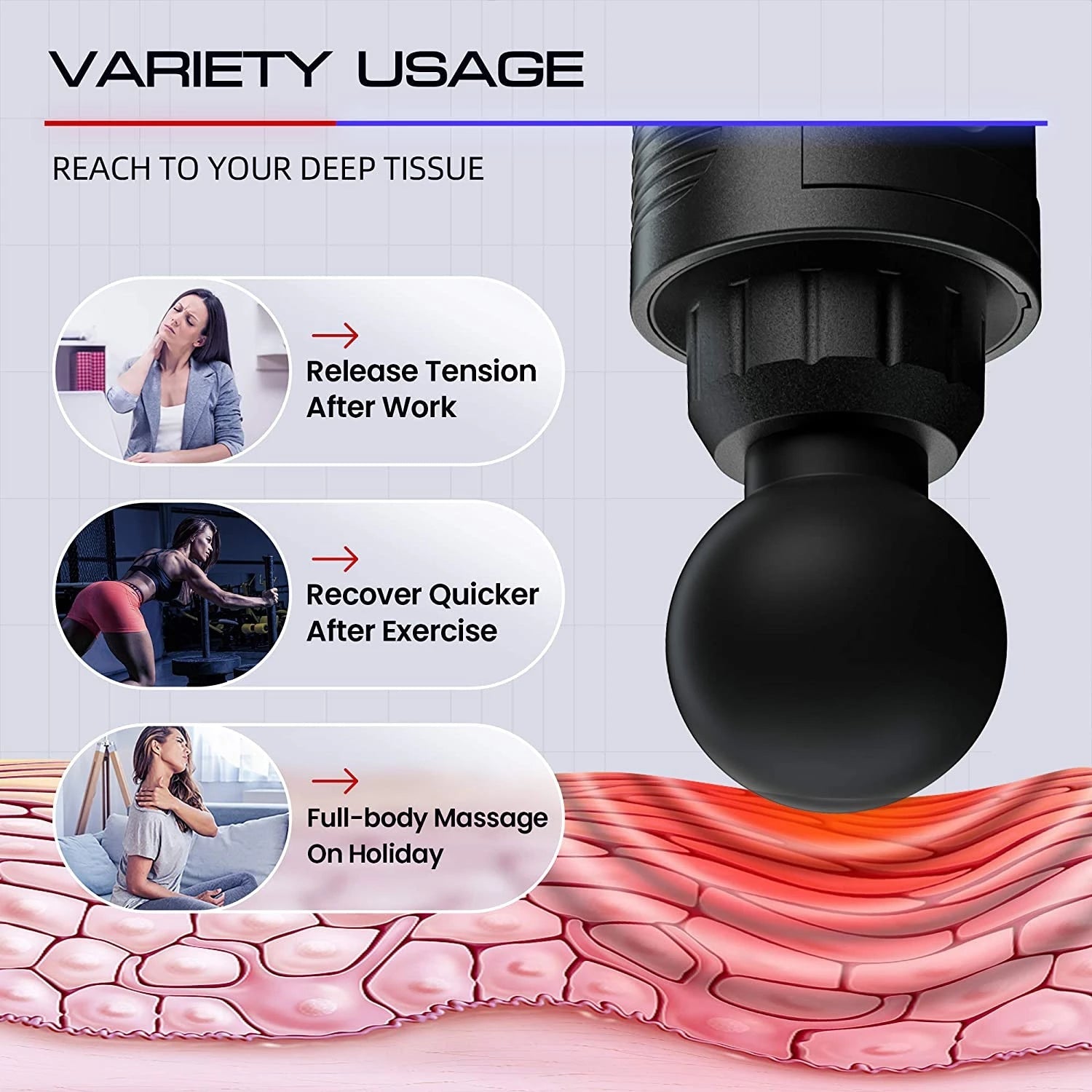 PulsePro 30 – Deep Tissue Massage Gun - TrendyShopy