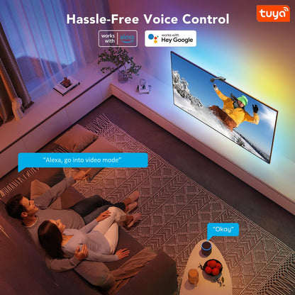 GlowSync™ HD – Smart LED TV Backlight Strip with Real-Time Screen Sync (50–65” TVs Only) - TrendyShopy