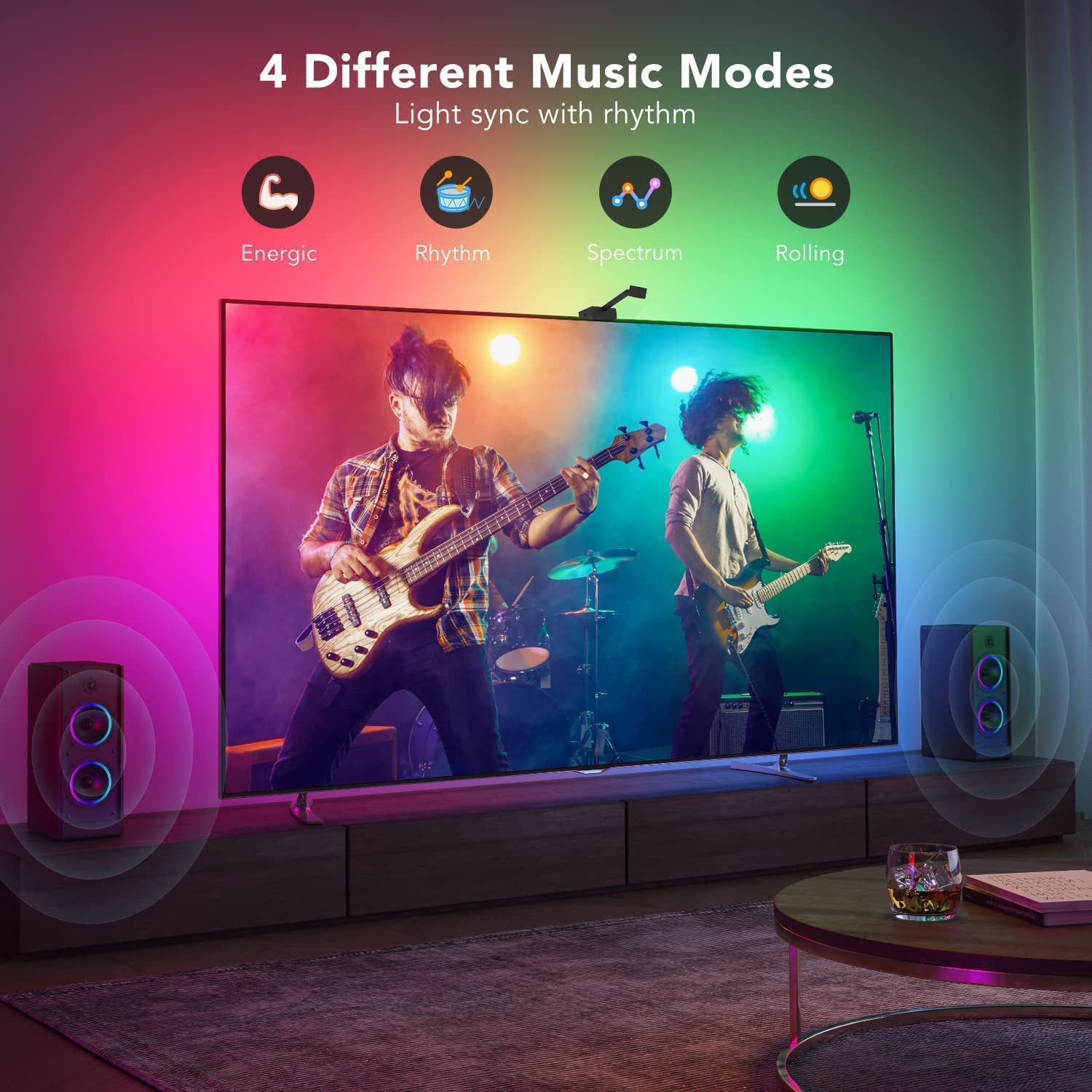 GlowSync™ HD – Smart LED TV Backlight Strip with Real-Time Screen Sync (50–65” TVs Only) - TrendyShopy