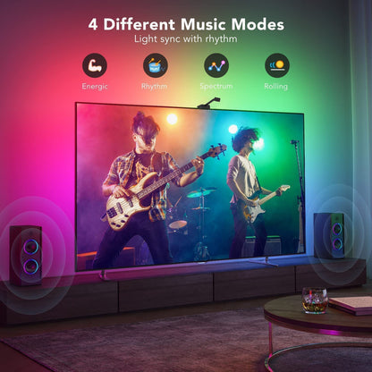 GlowSync™ HD – Smart LED TV Backlight Strip with Real-Time Screen Sync (50–65” TVs Only) - TrendyShopy