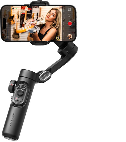 AOCHUAN Smart XE – 3-Axis Foldable Smartphone Gimbal with Gesture Control, Joystick, and AI Face Tracking - TrendyShopy