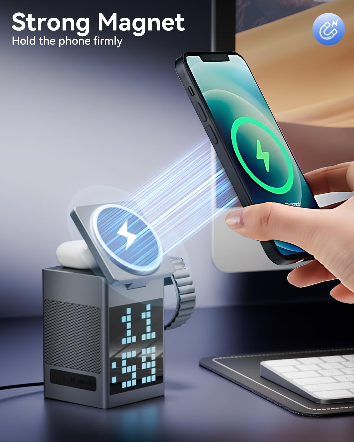 PixelCharge 3-in-1 Bluetooth Speaker & Charging Station - TrendyShopy