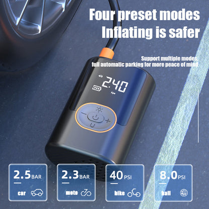 AirCore S1 – Smart Portable Tire Inflator | Wireless + Wired + Power Bank - TrendyShopy