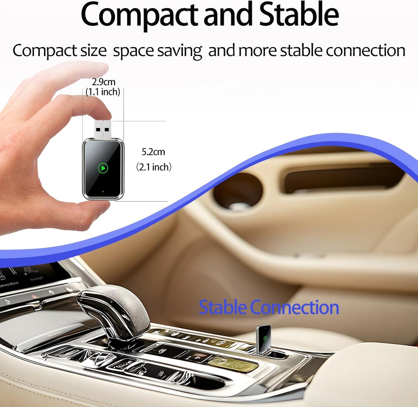 WireFree CarPlay Adapter – Wireless Freedom for CarPlay & Android Auto - TrendyShopy
