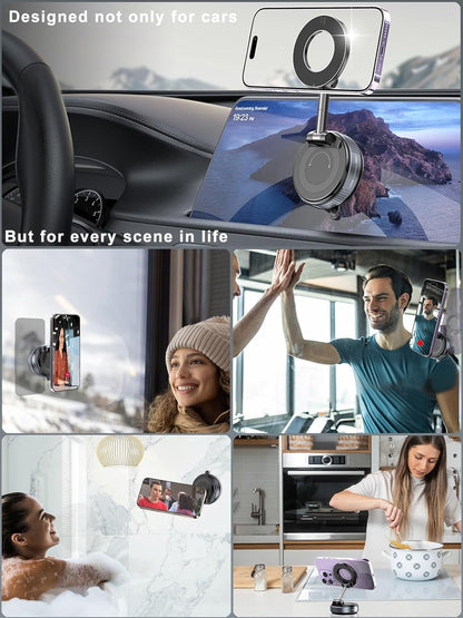 Snanlen 360° Magnetic Suction Phone Mount - The Ultimate Hands-Free Holder - TrendyShopy