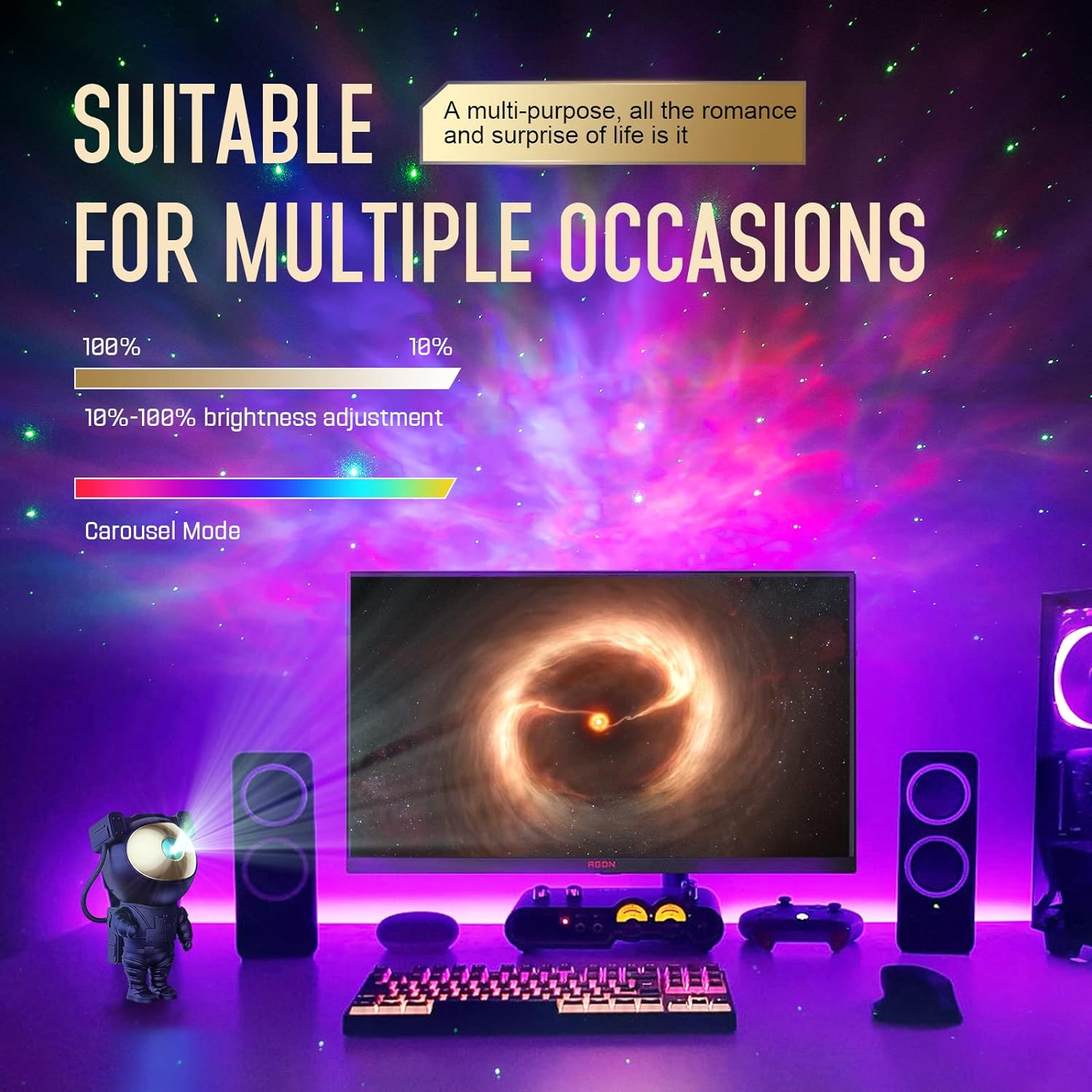 CosmoGlow Astronaut Galaxy Projector - TrendyShopy