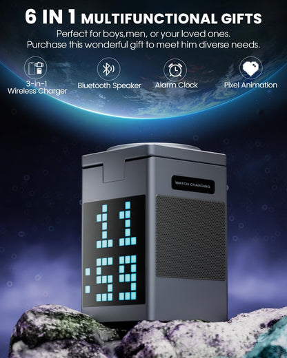 PixelCharge 3-in-1 Bluetooth Speaker & Charging Station - TrendyShopy