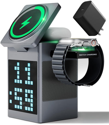 PixelCharge 3-in-1 Bluetooth Speaker & Charging Station - TrendyShopy