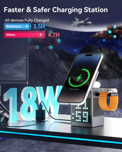 PixelCharge 3-in-1 Bluetooth Speaker & Charging Station - TrendyShopy