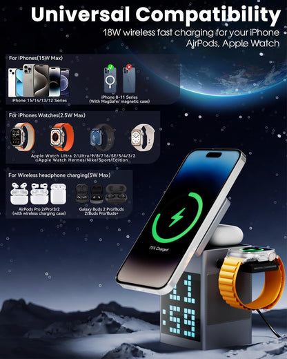 PixelCharge 3-in-1 Bluetooth Speaker & Charging Station - TrendyShopy