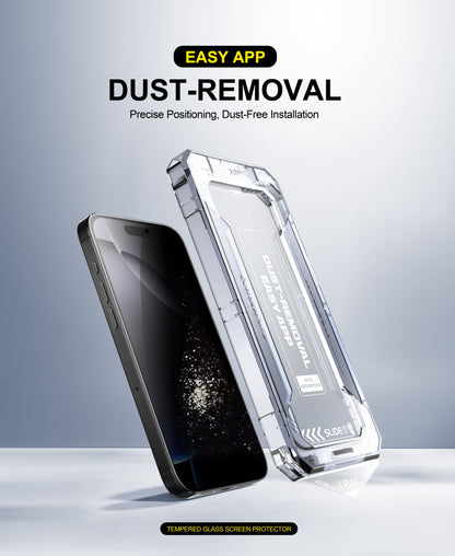 SmoothShield 2 Packs – Tempered Glass Screen Protector with Anti-Scratch Anti-Fingerprint Privacy & Auto Dust-Free Install - TrendyShopy