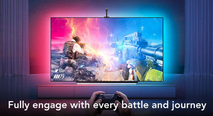 GlowSync™ HD – Smart LED TV Backlight Strip with Real-Time Screen Sync (50–65” TVs Only) - TrendyShopy