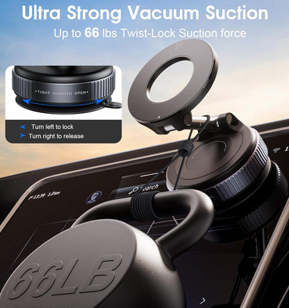 Snanlen 360° Magnetic Suction Phone Mount - The Ultimate Hands-Free Holder - TrendyShopy
