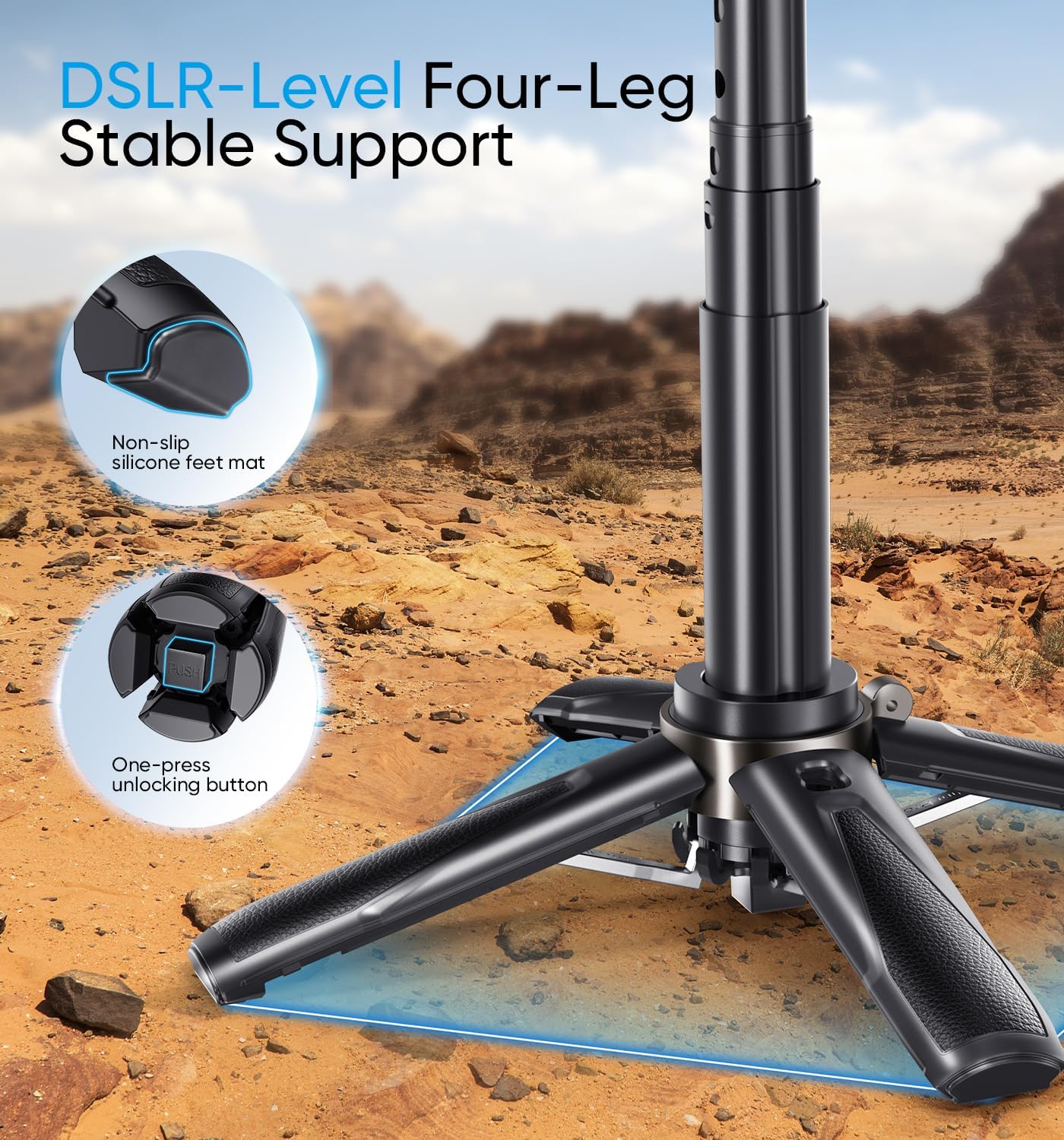 SnapPro 3-in-1 Creator Stick – Tripod, Selfie, Grip - TrendyShopy