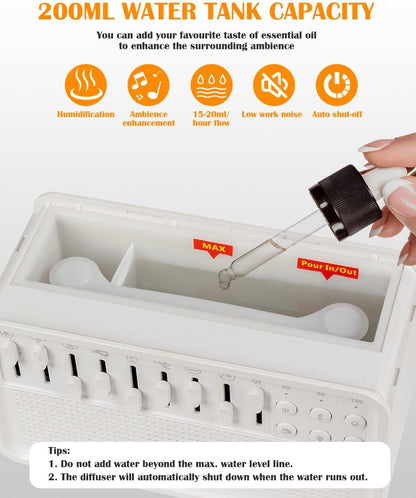 DreamMix Pro – White Noise Sound Machine with Scented Mist & Night Light - TrendyShopy