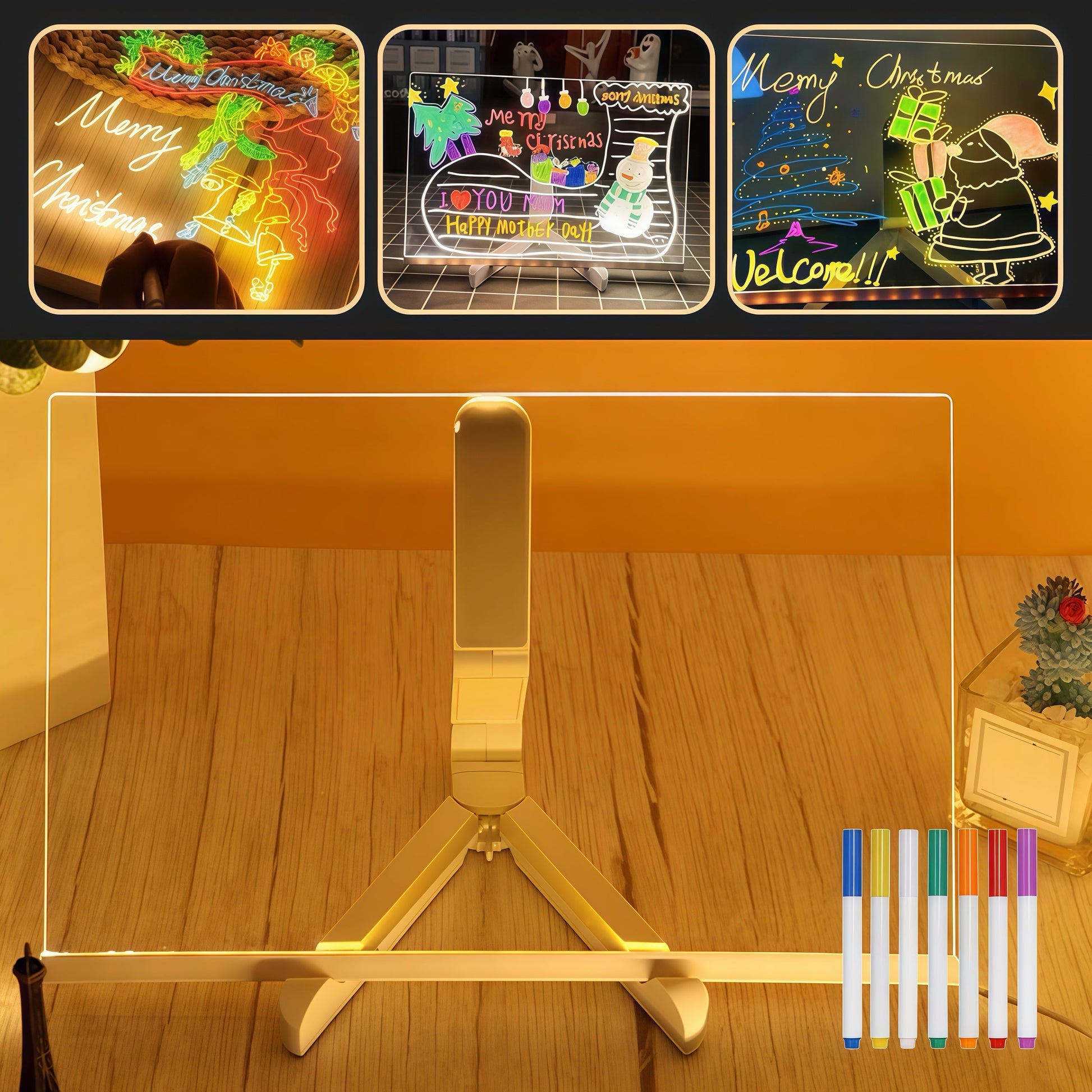 GlowBoard - LED Light-Up Writing & Drawing Board - TrendyShopy