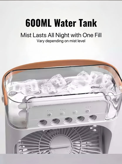 ChillBreeze Pro – Personal Cooling Fan with Adjustable Mist & Ambient Light - TrendyShopy