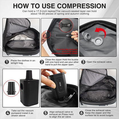 AirSeal Pro – Vacuum Compression Travel Backpack - TrendyShopy
