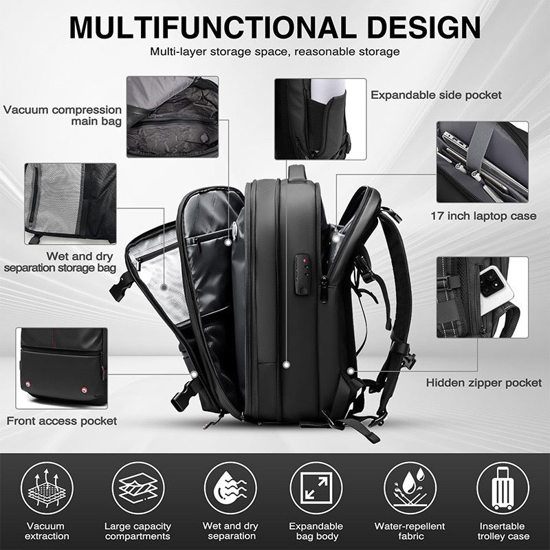 AirSeal Pro – Vacuum Compression Travel Backpack - TrendyShopy