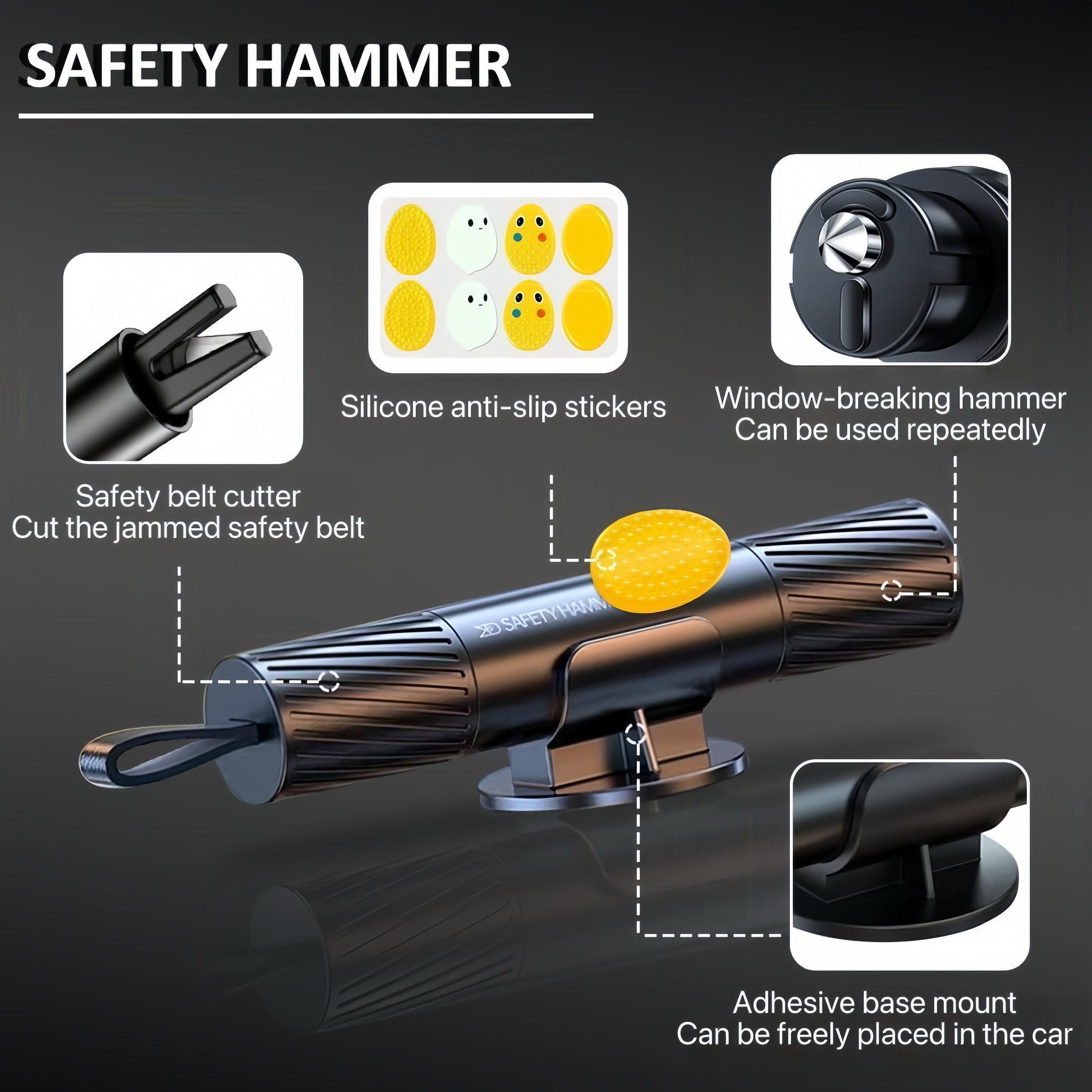 CrashEscape Mini – Emergency Window Breaker & Seatbelt Cutter - TrendyShopy