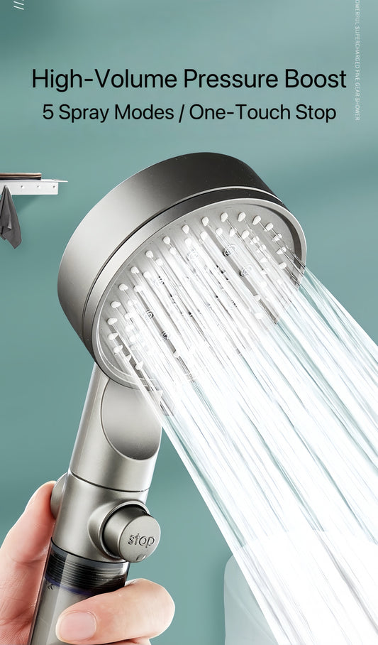 HydroBoost High Pressure 5-Mode Filtered Shower Head - TrendyShopy