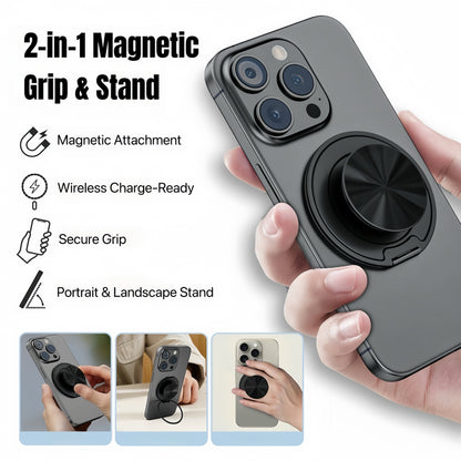 MagGrip 360 Stand – Snap-On Grip, Stand & Mirror in One - TrendyShopy