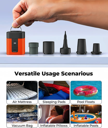 AirBurst Pro – Compact Electric Pump with Vacuum & LED Light - TrendyShopy