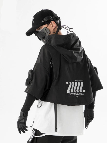 cyberpunk half-sleeved techwear shirt - TrendyShopy