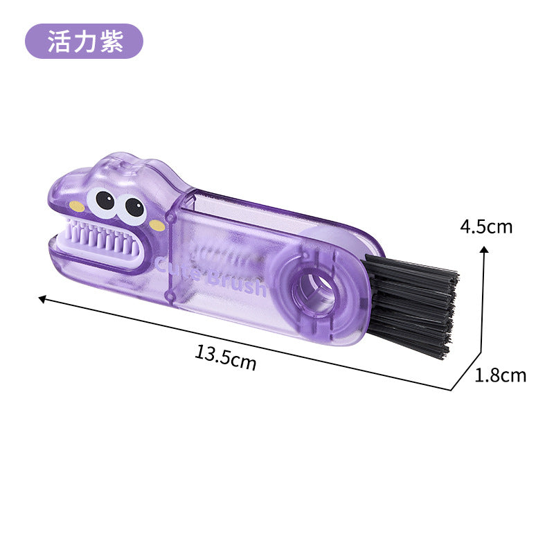 Multi-functional three-in-one U-shaped cup brush, baby bottle cup lid cleaning artifact, no dead end, rotatable gap groove cleaning