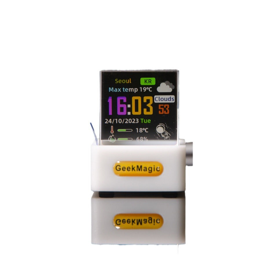 GeekMagic Trendy Mini Clear WiFi Weather Clock Creative Gift Desktop Ornament Display