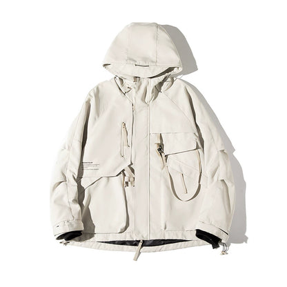 AOGZ jacket style men's and women's loose jacket multi-pocket luxury American couple outdoor functional cargo jacket - TrendyShopy