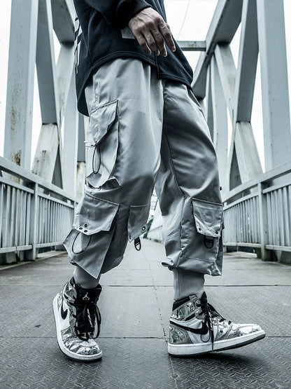 Guochao multi-pocket paratrooper cargo pants - TrendyShopy
